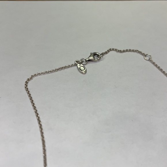 Pandora Sparkling Lines Open Work Necklace, Sterling Silver, Cubic Zirconia - Picture 6 of 7